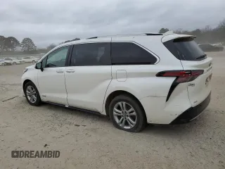 2021 Toyota Sienna Limited with VIN 5TDESKFC0MS033709, listed as a Copart auction lot 46664125 with 92,819 mi miles and Salvage Title. Bid and sale history available at DreamBid. Image 2.