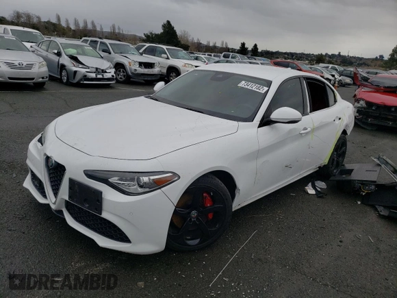 2017 Alfa Romeo Giulia with VIN ZARFAEDN1H7541156, listed as a Copart auction lot 73412182 with 50,085 mi miles. Bid and sale history available at carsss.com. Image 1.