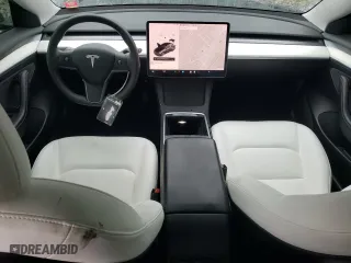 2021 Tesla Model 3 Standard Range Plus with VIN 5YJ3E1EA7MF032215, listed as a Copart auction lot 41497705 with 41,041 mi miles and Salvage Title. Bid and sale history available at carsss.com. Image 8.