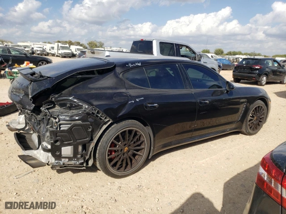 2016 Porsche Panamera Turbo with VIN WP0AC2A75GL070184, listed as a Copart auction lot 77879374 with 52,659 mi miles and Salvage Title. Bid and sale history available at carsss.com. Image 3.