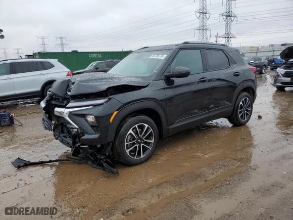 2025 Chevrolet TrailBlazer LT with VIN KL79MPSL4SB055180, listed as a Copart auction lot 86780724 with 3,424 mi miles and Salvage Title. Bid and sale history available at carsss.com. Image 1.