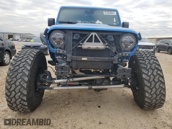2021 Jeep Gladiator Rubicon with VIN 1C6JJTBM1ML611203, listed as a Copart auction lot 87203924 with 27,645 mi miles and Salvage title. Bid and sale history available at DreamBid. Image 5.