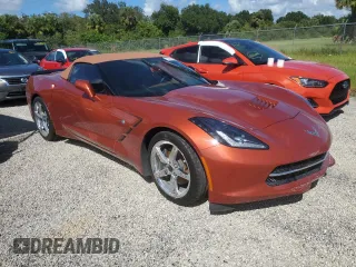 2015 Chevrolet Corvette 3LT with VIN 1G1YF3D73F5124116, listed as a Copart auction lot 73741374 with 0 mi miles and Non Repairable. Bid and sale history available at carsss.com. Image 4.