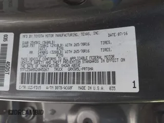 2016 Toyota Tacoma SR with VIN 5TFCZ5AN5GX045267, listed as a IAAI auction lot 41151555 with 162,882 mi miles. Bid and sale history available at carsss.com. Image 9.