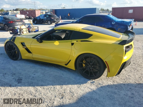 2019 Chevrolet Corvette Grand Sport 1LT with VIN 1G1YV2D79K5115282, listed as a Copart auction lot 80503004 with 0 mi miles and Salvage Title. Bid and sale history available at carsss.com. Image 2.