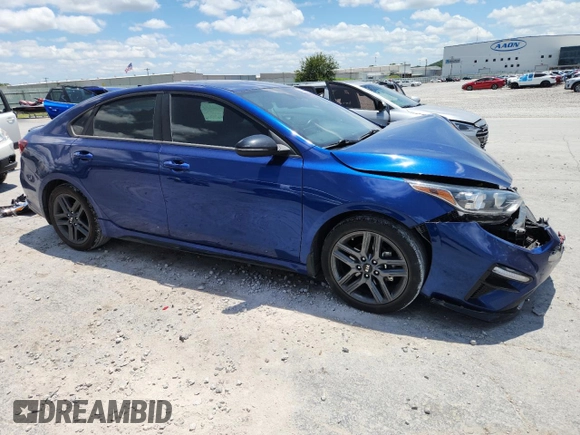 2021 Kia Forte GT-Line with VIN 3KPF34AD1ME342001, listed as a Copart auction lot 62531695 with 40,448 mi miles and Salvage title. Bid and sale history available at DreamBid. Image 4.