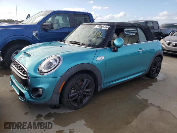 2019 MINI Convertible Cooper S с VIN WMWWG9C59K3E41385, выставлен на аукционе Copart как лот 74269624 с пробегом Не указан миль и На запчасти • Non repairable. История ставок и продаж доступна на DreamBid. Изображение 1.