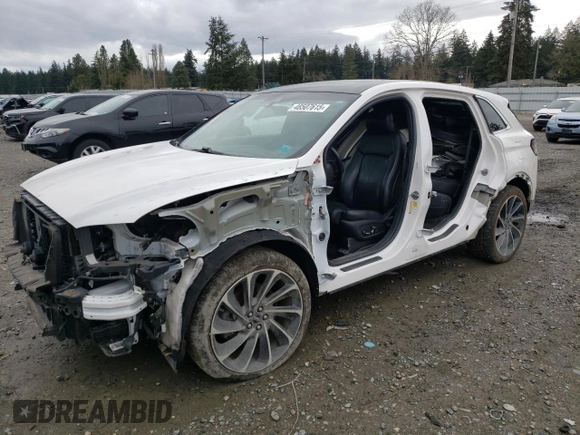 2019 Lincoln Nautilus Reserve with VIN 2LMPJ8LP0KBL37465, listed as a Copart auction lot 48507615 with 76,212 mi miles and Salvage title. Bid and sale history available at DreamBid. Image 1.