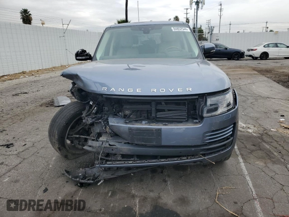 2019 Land Rover Range Rover HSE with VIN SALGS2SV9KA550350, listed as a Copart auction lot 84852544 with 58,602 mi miles and Salvage title. Bid and sale history available at DreamBid. Image 5.