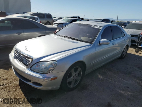 2005 Mercedes-Benz S-Class 4.3L with VIN WDBNG70J55A455669, listed as a Copart auction lot 54768404 with 190,010 mi miles and Salvage Title. Bid and sale history available at carsss.com. Image 1.