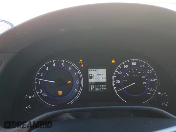 2015 Infiniti Q40 with VIN JN1CV6AP4FM501880, listed as a Copart auction lot 85672324 with 114,221 mi miles and Salvage Title. Bid and sale history available at carsss.com. Image 9.