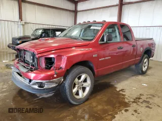 2007 Dodge 1500 SLT with VIN 1D7HU18217J595812, listed as a Copart auction lot 65324965 with 249,486 mi miles and Salvage title. Bid and sale history available at DreamBid. Image 1.