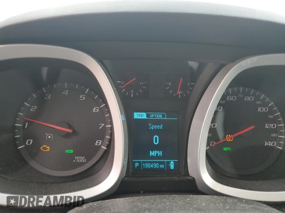 2013 Chevrolet Equinox LT z VIN 2GNFLNEK4D6183240, wystawiony jako Copart lot #58975775 z przebiegiem 190 490 mil mil oraz Czysty tytuł • Clean title. Historia ofert i sprzedaży dostępna na DreamBid. Obrazek 9.