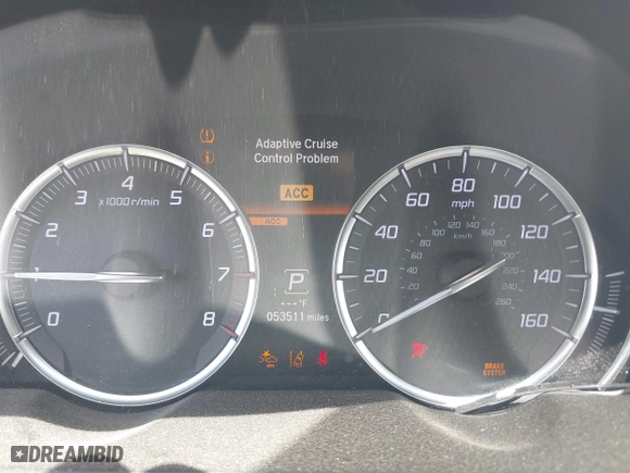 2019 Acura TLX w/Technology Pkg with VIN 19UUB2F47KA007396, listed as a IAAI auction lot 41868526 with 53,511 mi miles. Bid and sale history available at carsss.com. Image 7.