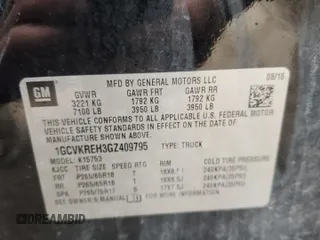 2016 Chevrolet Silverado 1500 LT with VIN 1GCVKREH3GZ409795, listed as a Copart auction lot 49231785 with 192,047 mi miles and Clean Title. Bid and sale history available at DreamBid. Image 12.