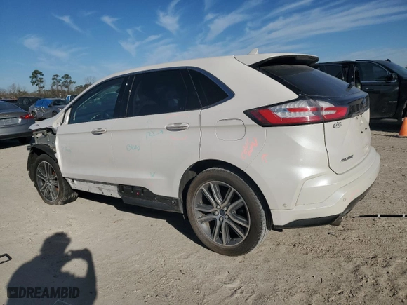 2019 Ford Edge Titanium with VIN 2FMPK3K97KBB46219, listed as a Copart auction lot 46704525 with 70,329 mi miles and Salvage Title. Bid and sale history available at carsss.com. Image 2.