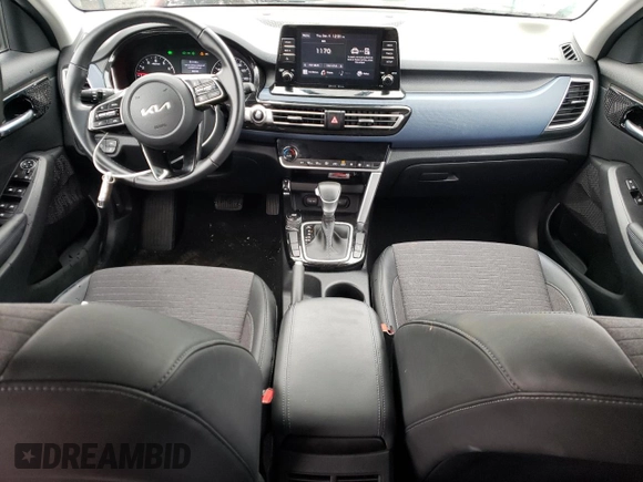 2023 Kia Seltos S with VIN KNDEU2AA7P7351843, listed as a Copart auction lot 83433154 with 38,576 mi miles and Salvage title. Bid and sale history available at DreamBid. Image 8.