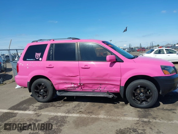 2003 Honda Pilot EX with VIN 2HKYF18433H612070, listed as a IAAI auction lot 41852286 with 242,891 mi miles and . Bid and sale history available at DreamBid. Image 13.