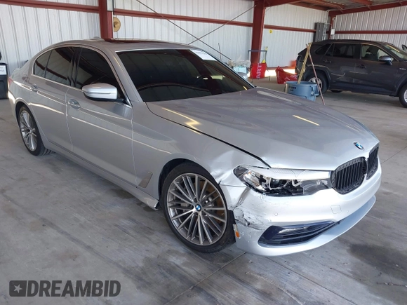 2018 BMW 5 Series 530i with VIN WBAJA5C50JWA37179, listed as a IAAI auction lot 42003204 with 74,333 mi miles and . Bid and sale history available at carsss.com. Image 1.