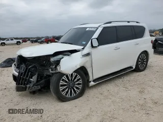 2023 Nissan Armada SL with VIN JN8AY2BB9P9837556, listed as a Copart auction lot 46731335 with 24,505 mi miles and Salvage Title. Bid and sale history available at carsss.com. Image 1.