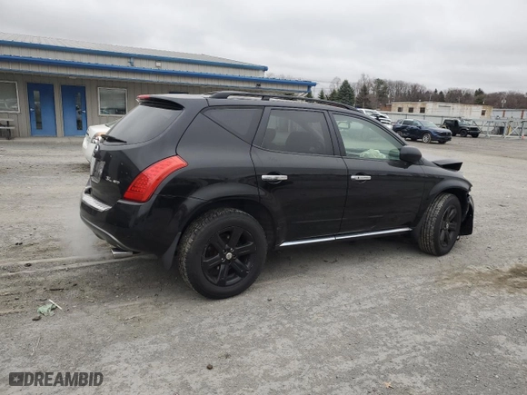 2007 Nissan Murano SL with VIN JN8AZ08W57W633365, listed as a Copart auction lot 49700475 with 135,504 mi miles and Salvage Title. Bid and sale history available at carsss.com. Image 3.