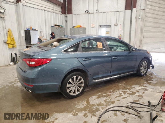2016 Hyundai Sonata Sport with VIN 5NPE34AF1GH334705, listed as a Copart auction lot 52630395 with 141,267 mi miles and Non Repairable. Bid and sale history available at DreamBid. Image 3.