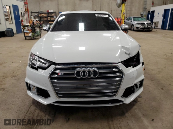 2018 Audi S4 Prestige z VIN WAUC4AF43JA002626, wystawiony jako Copart lot #47585835 z przebiegiem 93 514 mil mil oraz Szkody całkowita. Historia ofert i sprzedaży dostępna na DreamBid. Obrazek 5.