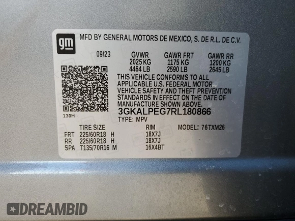 2024 GMC Terrain SLT with VIN 3GKALPEG7RL180866, listed as a Copart auction lot 87280534 with 21,233 mi miles and Clean title. Bid and sale history available at DreamBid. Image 14.