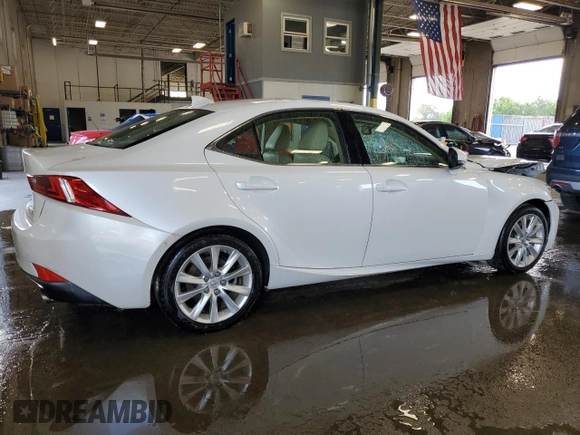 2015 Lexus IS 250 with VIN JTHCF1D22F5016112, listed as a Copart auction lot 62110655 with 85,036 mi miles and Salvage title. Bid and sale history available at DreamBid. Image 3.