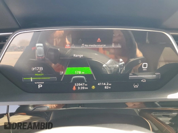 2022 Audi e-tron Premium with VIN WA1AAAGE7NB027856, listed as a Copart auction lot 49494955 with 53,947 mi miles and Salvage Title. Bid and sale history available at DreamBid. Image 9.