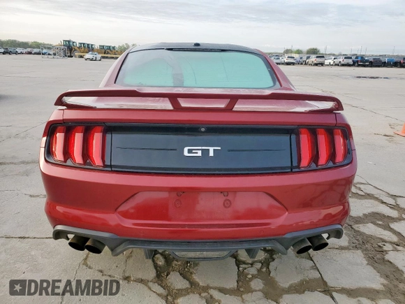 2019 Ford Mustang GT with VIN 1FA6P8CFXK5105693, listed as a Copart auction lot 50537475 with 69,543 mi miles and Salvage Title. Bid and sale history available at carsss.com. Image 6.