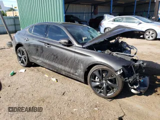 2023 Genesis G70 2.0T with VIN KMTG34TA3PU112975, listed as a Copart auction lot 69425084 with 0 mi miles and Salvage Title. Bid and sale history available at carsss.com. Image 4.