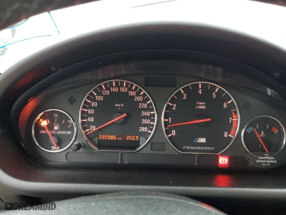 2000 BMW Z3 M 3.2L with VIN WBSCK9346YLC93385, listed as a Copart auction lot 77969304 with 90,986 mi miles and Salvage Title. Bid and sale history available at carsss.com. Image 9.