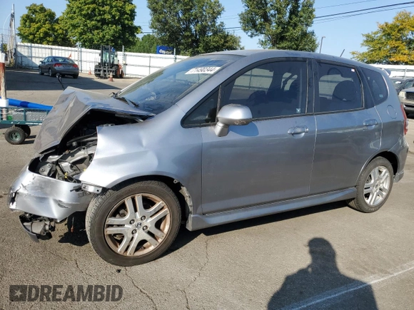 2007 Honda Fit Sport with VIN JHMGD38647S006667, listed as a Copart auction lot 71490344 with 140,402 mi miles and Salvage Title. Bid and sale history available at carsss.com. Image 1.