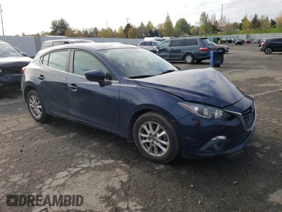 2015 Mazda 3 i Touring with VIN 3MZBM1L78FM235597, listed as a Copart auction lot 51717005 with 57,186 mi miles and Salvage title. Bid and sale history available at DreamBid. Image 4.