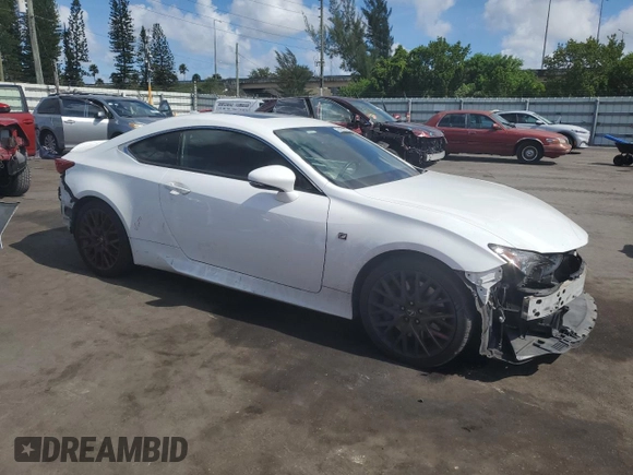 2016 Lexus RC 350 F Sport with VIN JTHHE5BC1G5014283, listed as a Copart auction lot 61814405 with 73,310 mi miles and Salvage title. Bid and sale history available at DreamBid. Image 4.