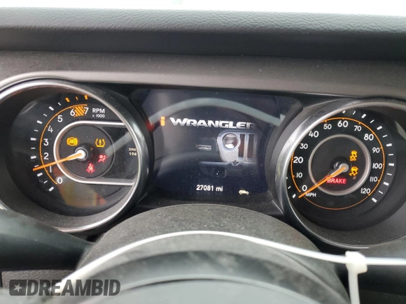 2022 Jeep Wrangler Unlimited Willys with VIN 1C4HJXDN7NW156538, listed as a Copart auction lot 79195464 with 87,081 mi miles and Salvage Title. Bid and sale history available at DreamBid. Image 9.