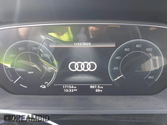 2021 Audi e-tron Sportback S line Premium with VIN WA11AAGE6MB007189, listed as a IAAI auction lot 41325188 with 17,154 mi miles. Bid and sale history available at carsss.com. Image 7.