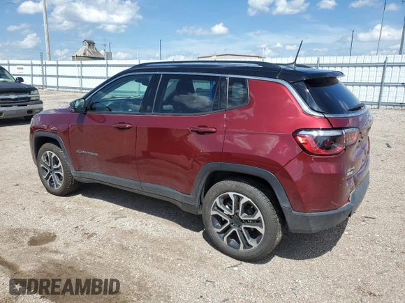 2022 Jeep Compass Limited with VIN 3C4NJDCBXNT159383, listed as a Copart auction lot 62136695 with 59,429 mi miles and Salvage title. Bid and sale history available at DreamBid. Image 2.