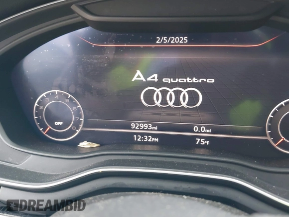 2019 Audi A4 Premium Plus z VIN WAUENAF46KA111721, wystawiony jako IAAI lot #41500022 z przebiegiem 92 993 mil mil oraz . Historia ofert i sprzedaży dostępna na DreamBid. Obrazek 7.