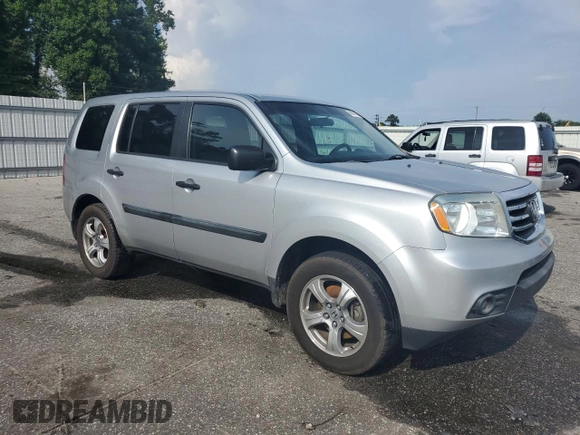 2012 Honda Pilot LX with VIN 5FNYF3H28CB005705, listed as a Copart auction lot 60687955 with 212,315 mi miles and Salvage title. Bid and sale history available at DreamBid. Image 4.