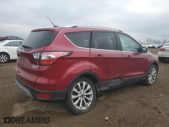 2017 Ford Escape Titanium with VIN 1FMCU9J93HUD96038, listed as a Copart auction lot 52188185 with 65,441 mi miles and Salvage Title. Bid and sale history available at carsss.com. Image 3.