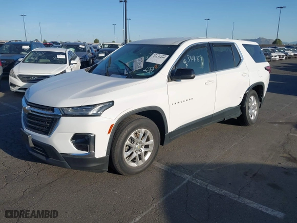 2022 Chevrolet Traverse LS with VIN 1GNERFKW4NJ104127, listed as a IAAI auction lot 41634489 with 47,538 mi miles. Bid and sale history available at carsss.com. Image 2.