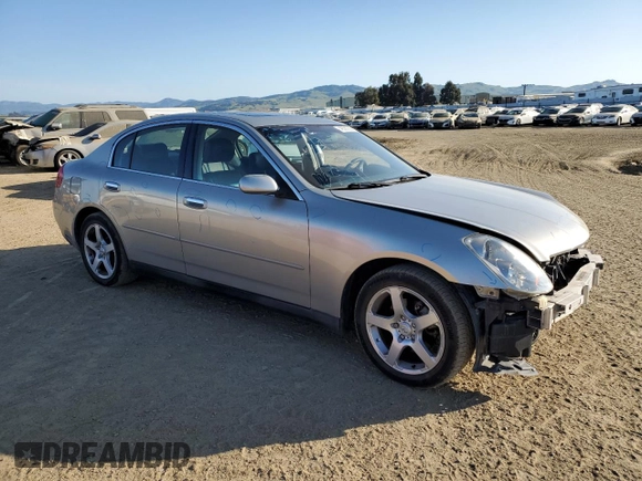 2003 Infiniti G35 w/Leather with VIN JNKCV51E33M325338, listed as a Copart auction lot 48560235 with 150,025 mi miles and Salvage Title. Bid and sale history available at carsss.com. Image 4.