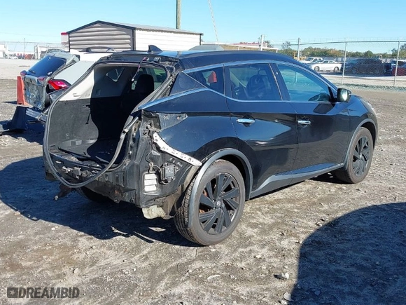 2018 Nissan Murano SL with VIN 5N1AZ2MH0JN162877, listed as a IAAI auction lot 40856044 with 160,950 mi miles. Bid and sale history available at carsss.com. Image 4.