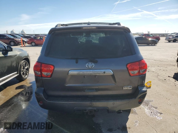 2014 Toyota Sequoia Limited with VIN 5TDKY5G1XES053757, listed as a Copart auction lot 83827324 with 0 mi miles and Salvage Title. Bid and sale history available at carsss.com. Image 6.
