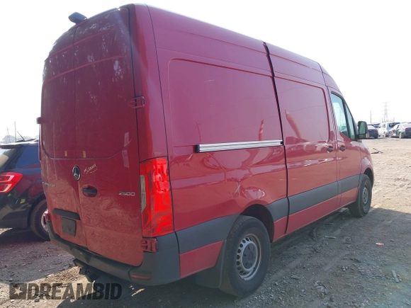 2023 Mercedes-Benz Sprinter Cargo with VIN W1Y4KBHY0PT135291, listed as a IAAI auction lot 39887949 with 61,892 mi miles and . Bid and sale history available at carsss.com. Image 4.