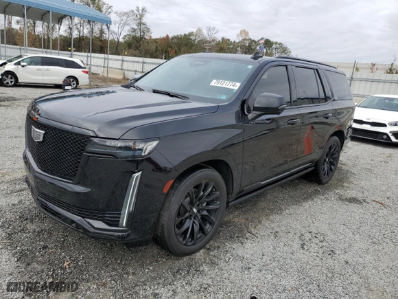 2023 Cadillac Escalade Sport Platinum with VIN 1GYS4GKT7PR109147, listed as a Copart auction lot 79121774 with 41,592 mi miles and Salvage Title. Bid and sale history available at carsss.com. Image 1.