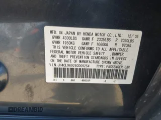 2006 Acura TSX Navi z VIN JH4CL96926C009254, wystawiony jako IAAI lot #42474771 z przebiegiem 253 674 mil mil oraz . Historia ofert i sprzedaży dostępna na DreamBid. Obrazek 9.
