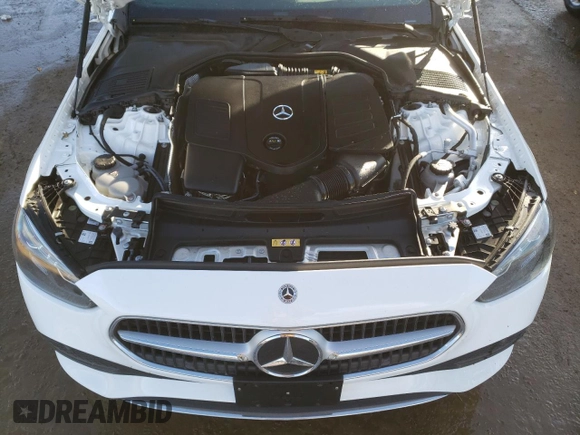 2024 Mercedes-Benz C 300 with VIN W1KAF4HBXRR164323, listed as a Copart auction lot 42512355 with 7,494 mi miles and Salvage Title. Bid and sale history available at DreamBid. Image 11.